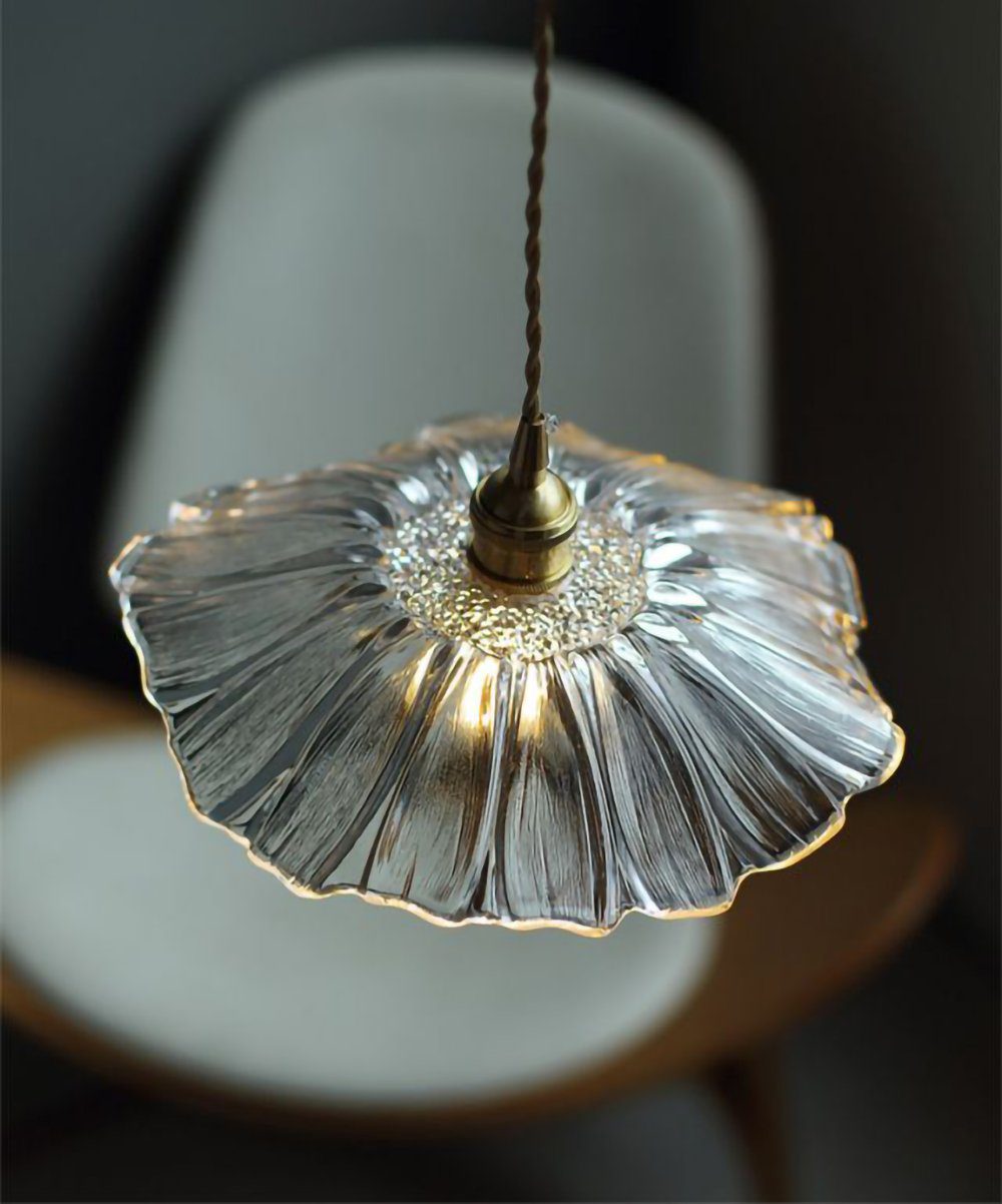Retro Lotus Creative Glass Pendant Lamp