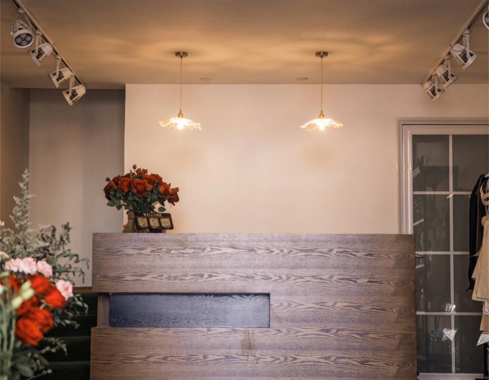 Retro Lotus Creative Glass Pendant Lamp