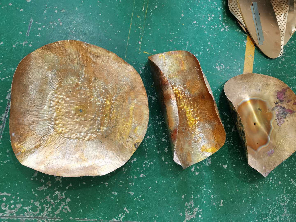 Hammered Brass Hanging Pendant Light