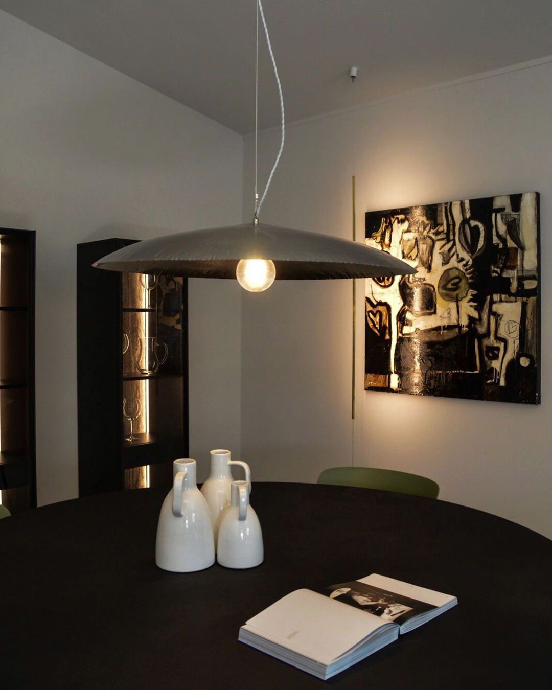 Hammered Brass Hanging Pendant Light