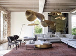 Hammered Brass Hanging Pendant Light
