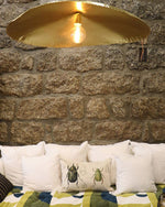 Hammered Brass Hanging Pendant Light