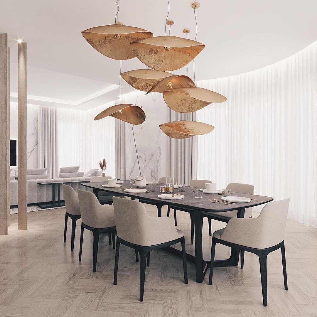 Hammered Brass Hanging Pendant Light
