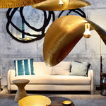Hammered Brass Hanging Pendant Light