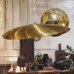 Hammered Brass Hanging Pendant Light