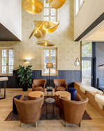 Hammered Brass Hanging Pendant Light