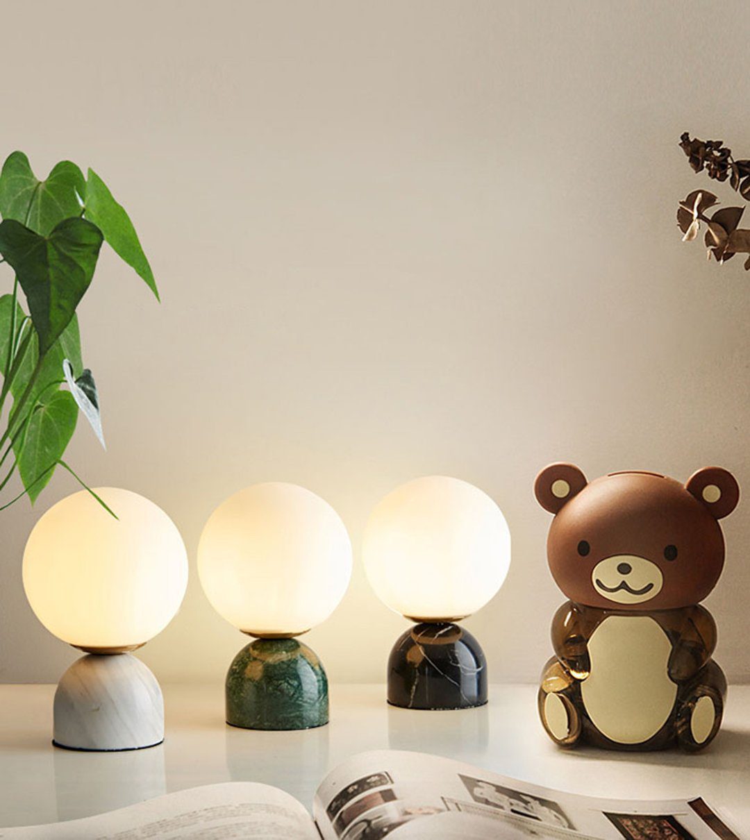 Small Marble Desk Lamp