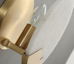 Polished Brass Wall Sconce with Alab