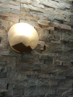 Polished Brass Wall Sconce with Alab