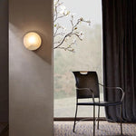 Polished Brass Wall Sconce with Alab