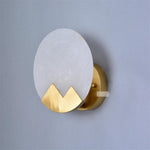 Polished Brass Wall Sconce with Alab