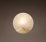 Polished Brass Wall Sconce with Alab
