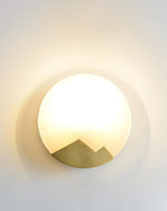 Polished Brass Wall Sconce with Alab