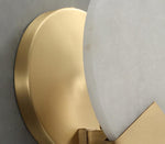 Polished Brass Wall Sconce with Alab