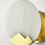 Polished Brass Wall Sconce with Alab