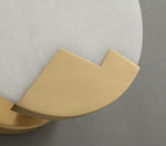 Polished Brass Wall Sconce with Alab