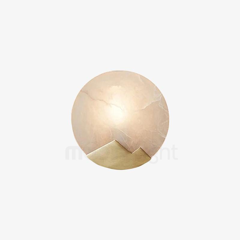 Polished Brass Wall Sconce with Alab