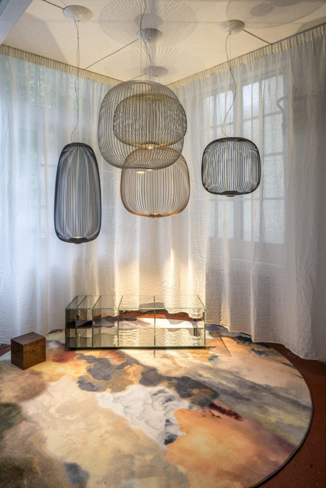 Spoke Suspension Pendant Light
