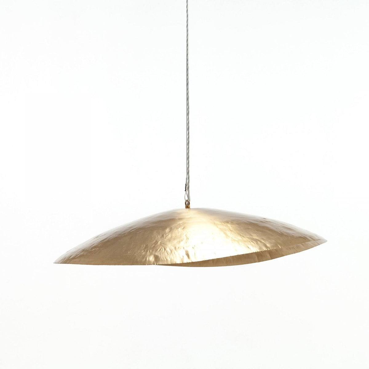 Hammered Brass Hanging Pendant Light