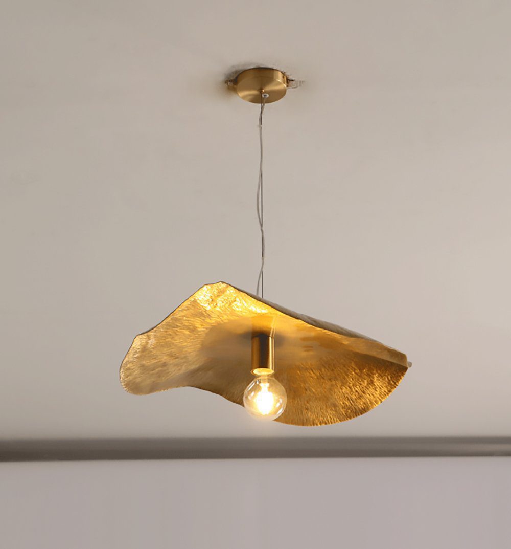 Hammered Brass Hanging Pendant Light