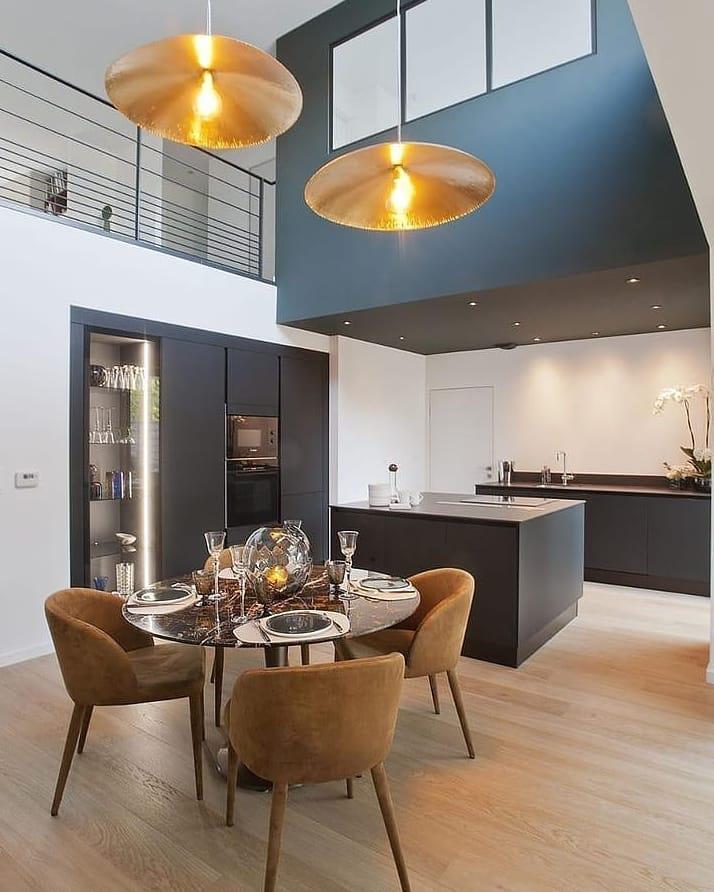 Hammered Brass Hanging Pendant Light