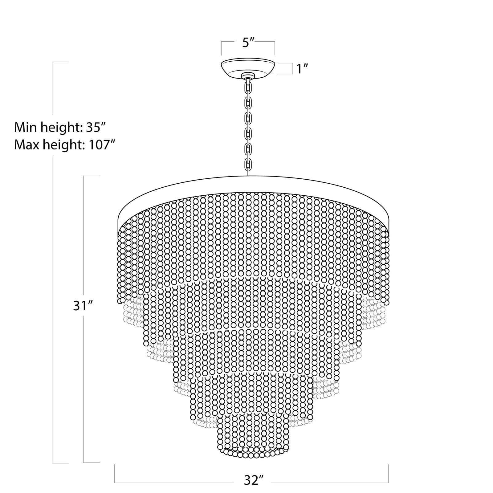 Waterfall 13 Light Chandelier