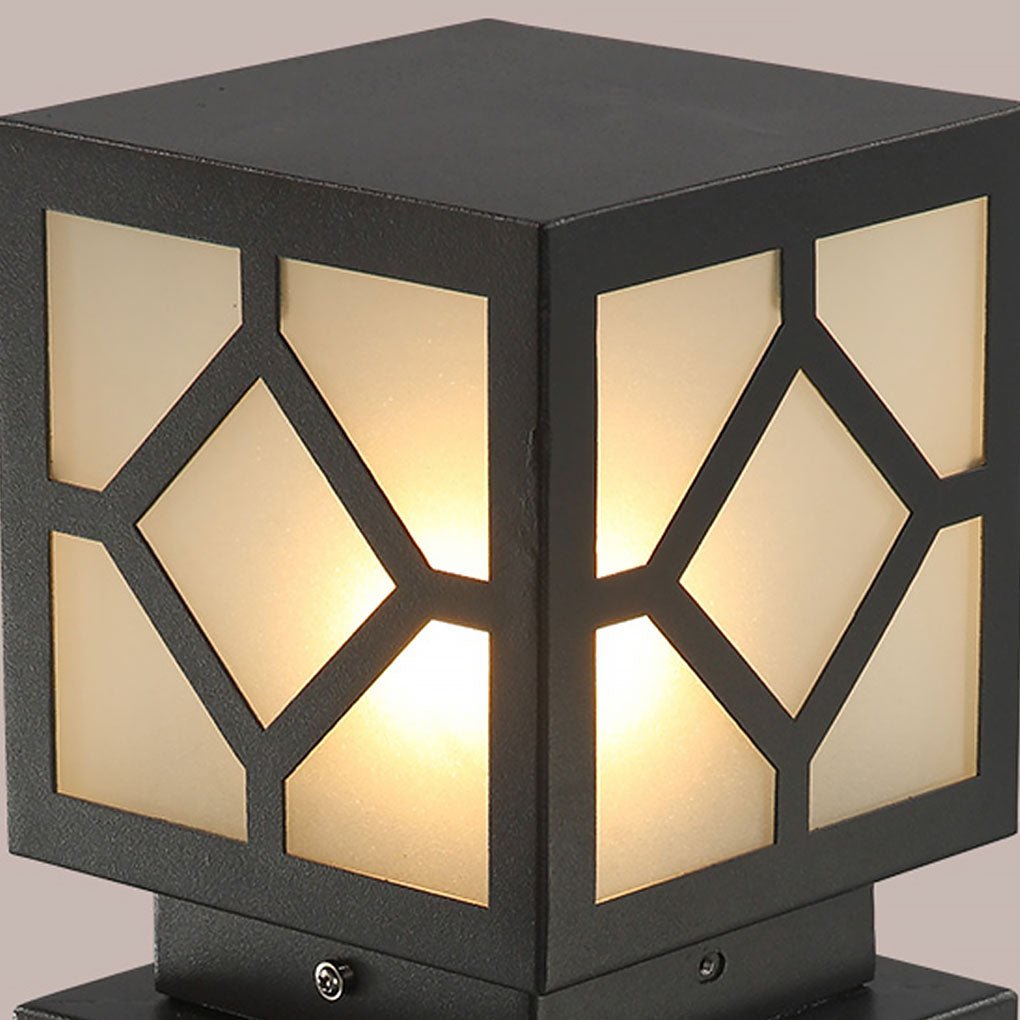 Retro European Square Outdoor Waterproof Led Garden Light Solar Landscape Decorative Lamp