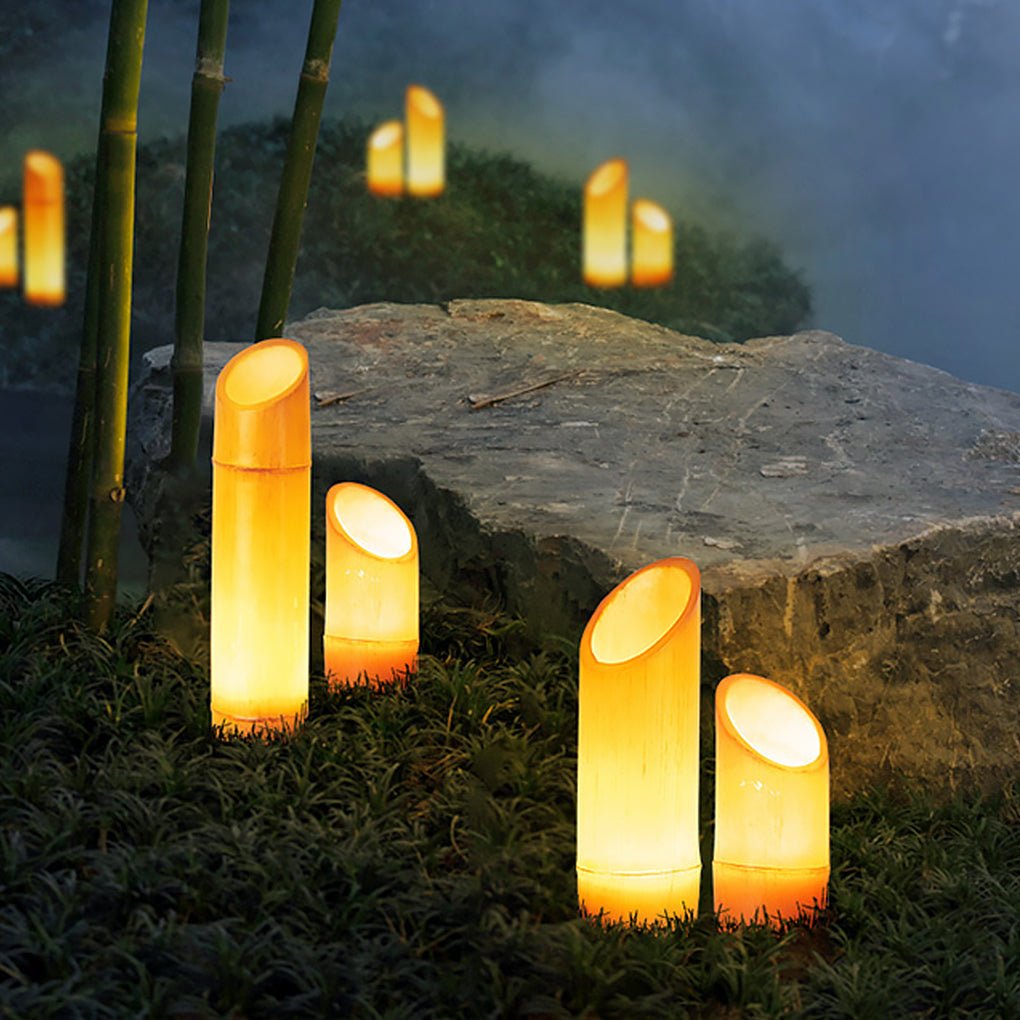 Simulation Bamboo Design Outdoor Waterproof Led Landscape Lighting Decorative Lamp
