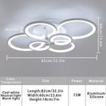 Elegant Semi Flush Mount Ceiling Lights With Unique Overlapping Rings