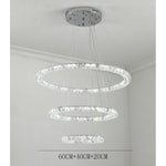 3 4 Light Led Tiered Chandelier Led Crystal Ring Hanging Pendant Light