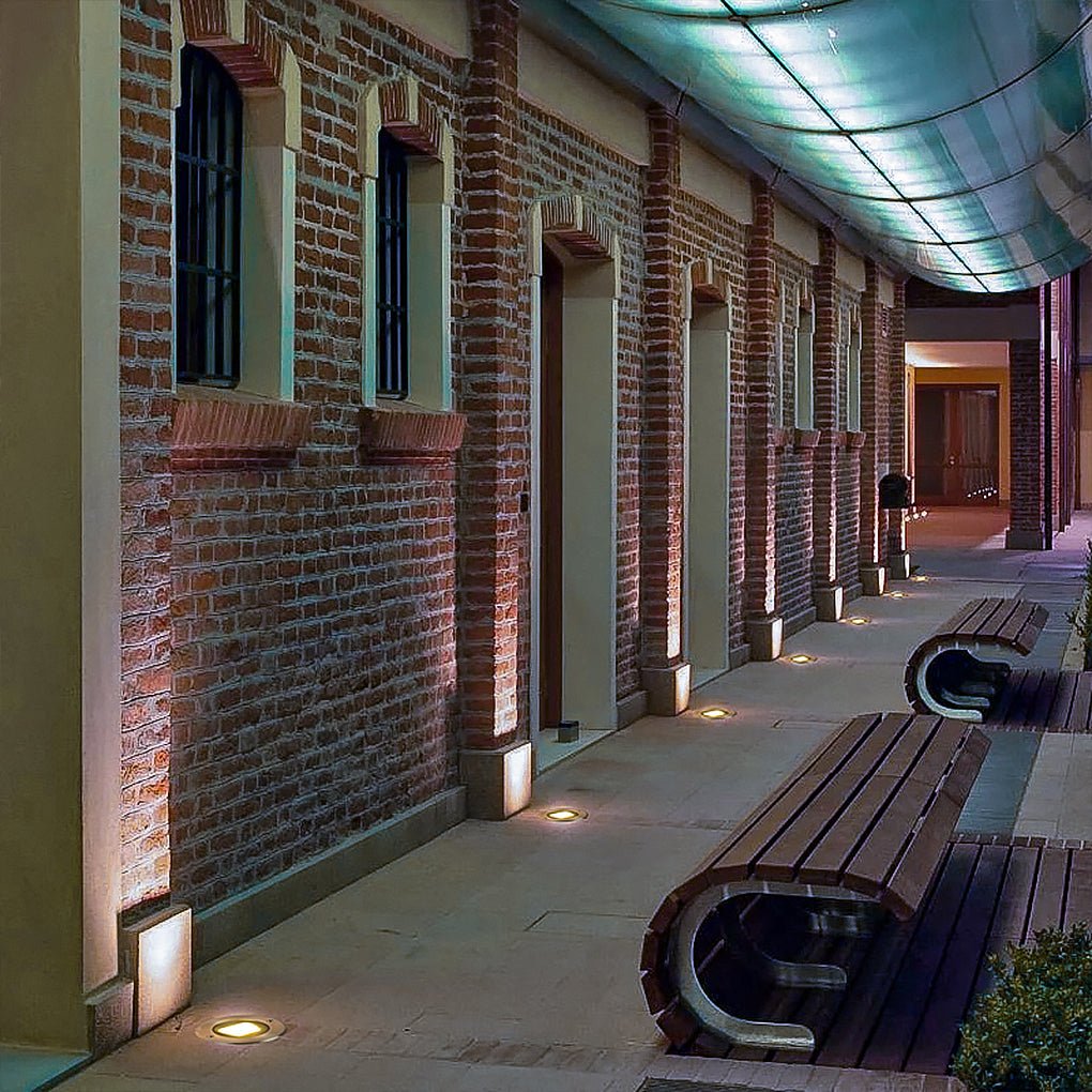 Ultra Thin Waterproof Recessed Step Lights Led Ground Lighting For Stairs Decks Ip65 110 240V Warm White